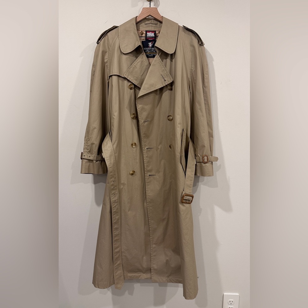 Austin Reed Vintage Trench Coat | Removable Wool Lining Size 42R - Picture 9 of 13